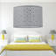 22cm H Cotton Drum Pendant Shade ( Uno ) in Grey