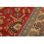 Tapis rouge / vert en laine crocheté à la main à motif oriental 8 pi 11 po x 11 pi 9 po Lovorko