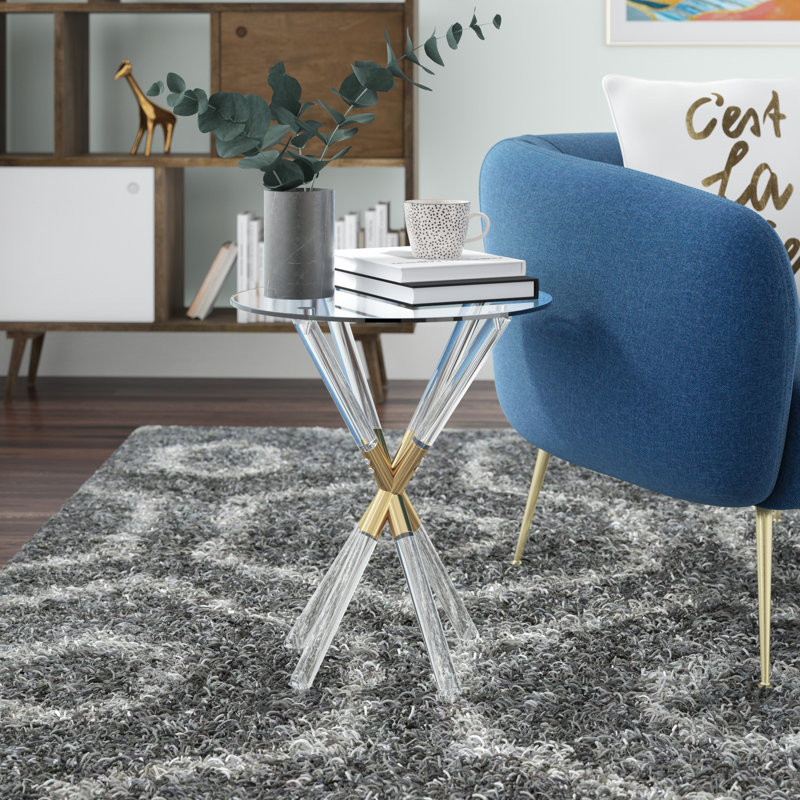 Jonah Glass Top End Table