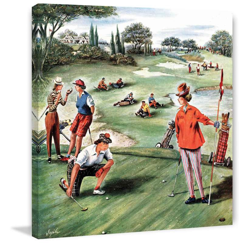 No Playing Through by Constantin Alajalov - Wrapped Canvas Painting, 45cm H x 45cm W