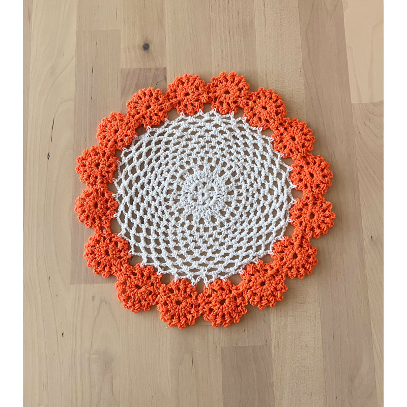 Accessoire de table en coton Farlee, Orange