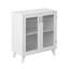 Armoire de salle de bain moderne avec 2 portes en verre, une tablette réglable et un panneau de particules durable pour des solutions de rangement polyvalentes