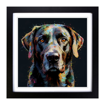 Labrador Retriever Glitch - Framed Print