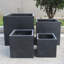Concrete Effect Square Planter, Frostproof Reinforced Stone Outdoor Plant Pot, Garden Planter Box with Drainage Holes-933405708-933405937