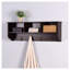 Porte-manteau mural Espresso pour entrÃ©e, avec 4 crochets doubles - Ã‰tagÃ¨re de rangement en bois avec casiers pour organiser le salon et le couloir