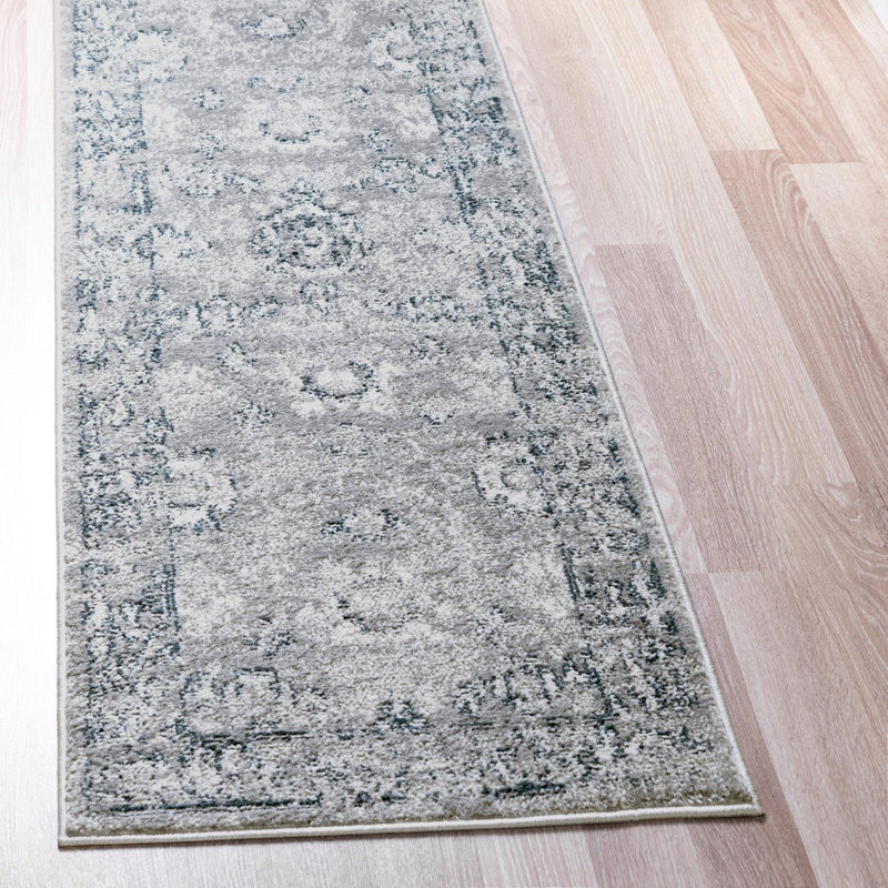 Scanlon Oriental Area Rug, Runner 2' x 6'1", Gray
