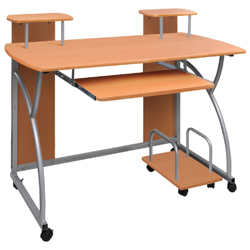 Rectangular Writing Desk, Brown, 88.5cm H x 110cm W x 52cm D