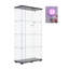 Vitrine lumineuse en verre à deux portes avec 4 tablettes-324038735