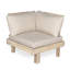 Ensemble de conversation d'extérieur en bois d'acacia avec coussins Abhipa