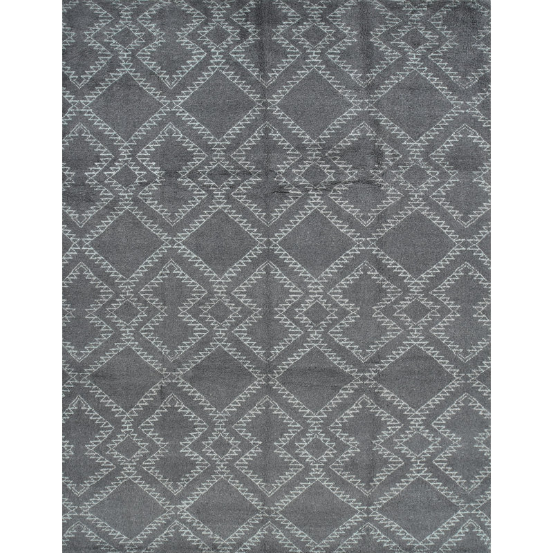 Tapis marocain noué à la main gris