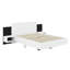 Lit plateforme flottant en bois avec lumières DEL, table de chevet, cadre de lit moderne pour la chambre à coucher-262720795-262720789