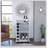 Savannah 6-Bottle 3-Shelf Bar Cart with Glass Door Cabinet and Metal Rails for Versatile Storage and Display-1892260374