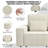 Boneless Corduroy Sponge Compression Sofa, Suitable For Living Rooms-1103617995