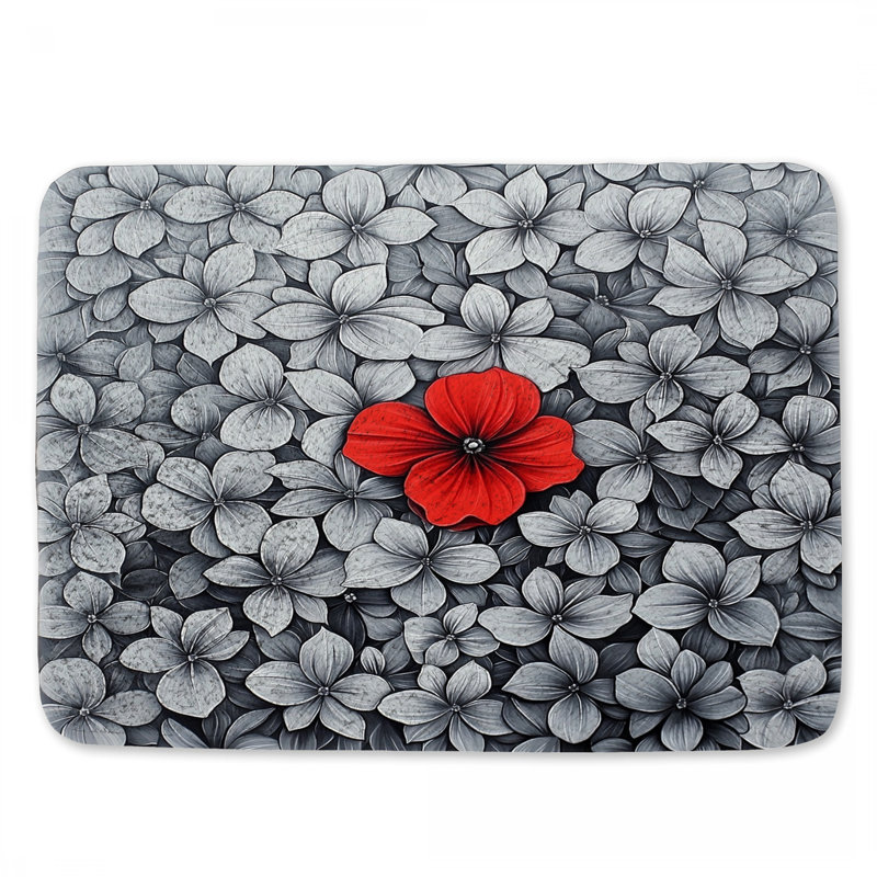 Tapis de bain Red Blossom, L 24 po
