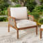 Fauteuils berçants et patins confortables, bois d'acacia et osier, charme extérieur rustique