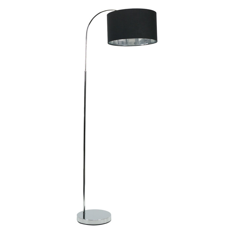 Deajane 150cm Polished Traditional Floor Lamp, No, Black