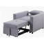 Fauteuil convertible en lin gris clair 33,25 po Zoey