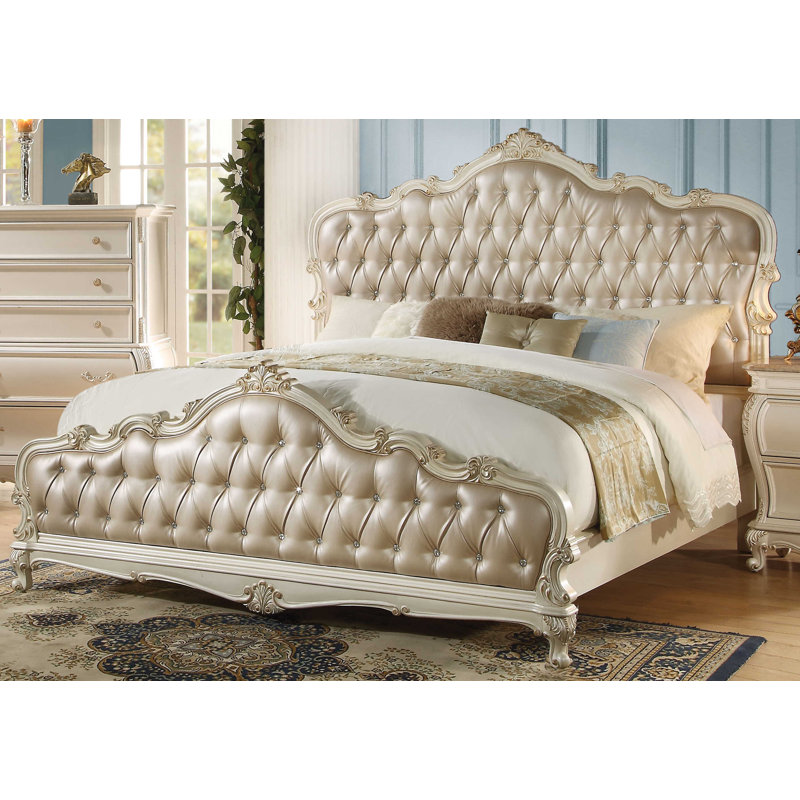 Khiabet Upholstered Standard Bed, Pearl White, King
