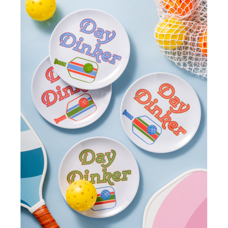 Pickle Ball Melamine Appetizer Plate