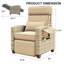 Fauteuil inclinable d'extérieur en rotin avec dossier réglable et repose-pieds à 150 °, coussin amovible pour piscine, balcon, véranda, porche, terrasse, cour