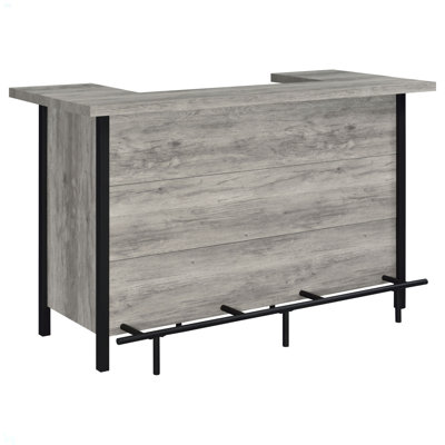 Menimen Grey Driftwood Freestanding Bar Unit by 17 Stories
