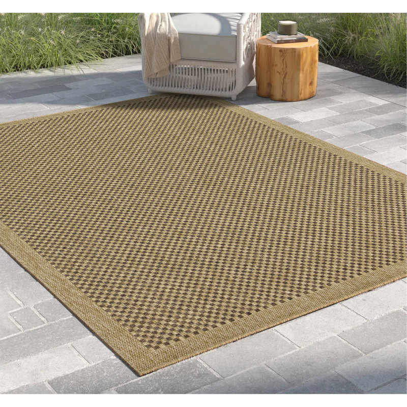 Jute/Mocha 2 Ft. 7 In. X 7 Ft. 3 In. Indoor/Outdoor Area Rug, Runner 2'7" x 7'3"