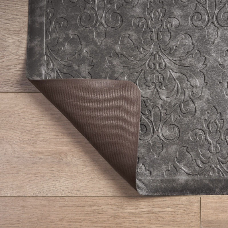 Embossed Soothing Comfort Anti-Fatigue Mat, Dark Gray, Rectangle 1'5.5" x 5'