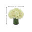 White And Pink Hydrange In Glass Vase