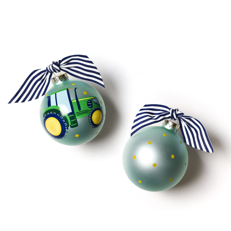 6'' Glass Transportation Ball Ornament