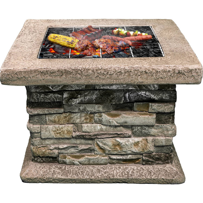 Wilibald Square Stone Fire Pit