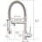 Pull Down Kitchen Faucet In Brushed Nickel - Brass, 360 Rotatable For Enhanced Utility With Brass Build, Single Handle Precise Water Control