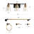 Geonaa 3 - Light Dimmable Black Vanity Light with Towel Bar Set