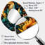 Orange et sarcelle plume Avian Elegance - miroir mural asymétrique imprimé animal, miroir décoratif de forme unique orange, impression d'art en métal-107229935