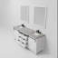 Ensemble de meuble-lavabo double l 80 po x P 22 po Marsyas, ensemble de robinet et miroirs 30 po-2128398875-2128398874
