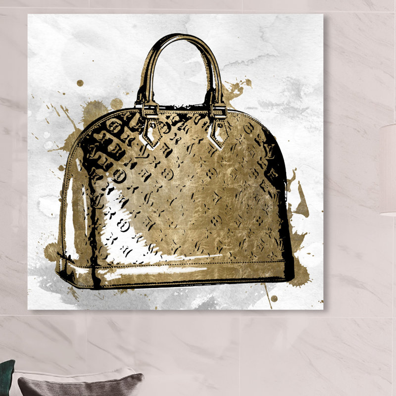«LV Gold», impression sur toile, H 40 po x l 40 po x P 1,5 po, Toile tendue