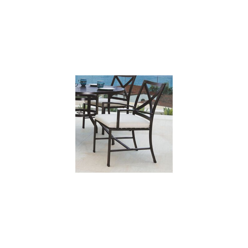 La Jolla Outdoor Dining Armchair, Canvas Henna Sunbrella®