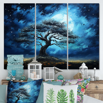 Arbre bleu d'Afrique, Serengeti, art mural 5