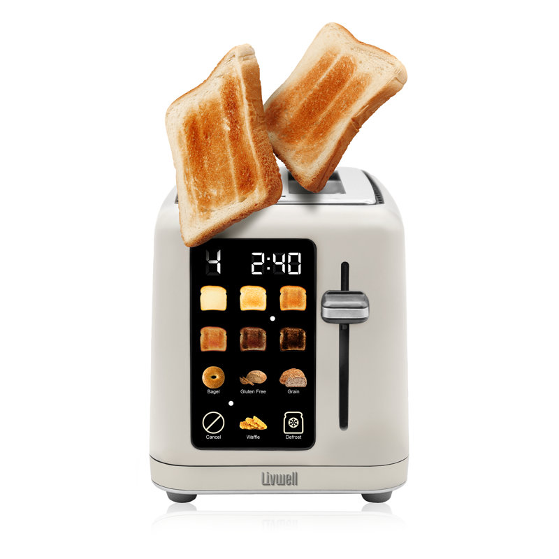 Livwell Led 2-slice Smart Touch Toaster, Cream