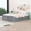 Grand lit plateforme en bois 6 tiroirs