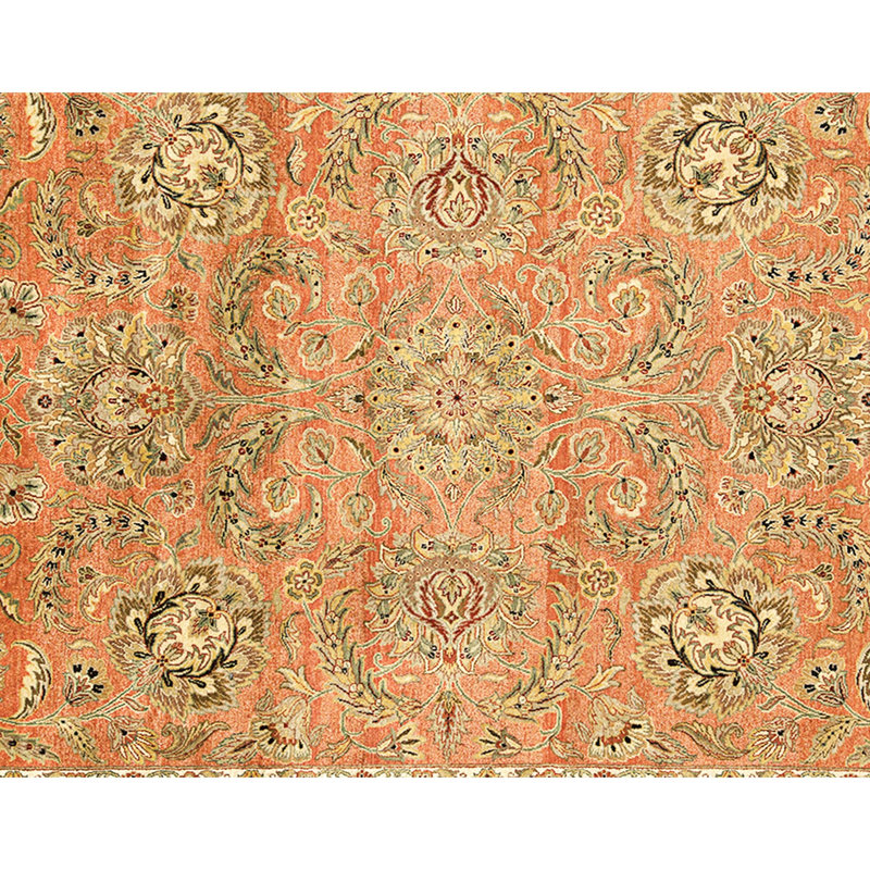 Tapis rouille et noir noué à la main de haute qualité