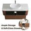 Meuble-lavabo mural cannelé 48 po avec lavabo vasque en céramique, deux tiroirs et porte-serviettes 48 po-2138466206-2138470497