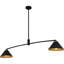 Lustre linéaire noir mat 2 lumières Alscott