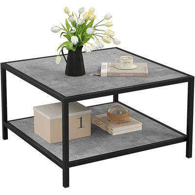 Coffee Table For Living Room, Square Modern Coffee Table...