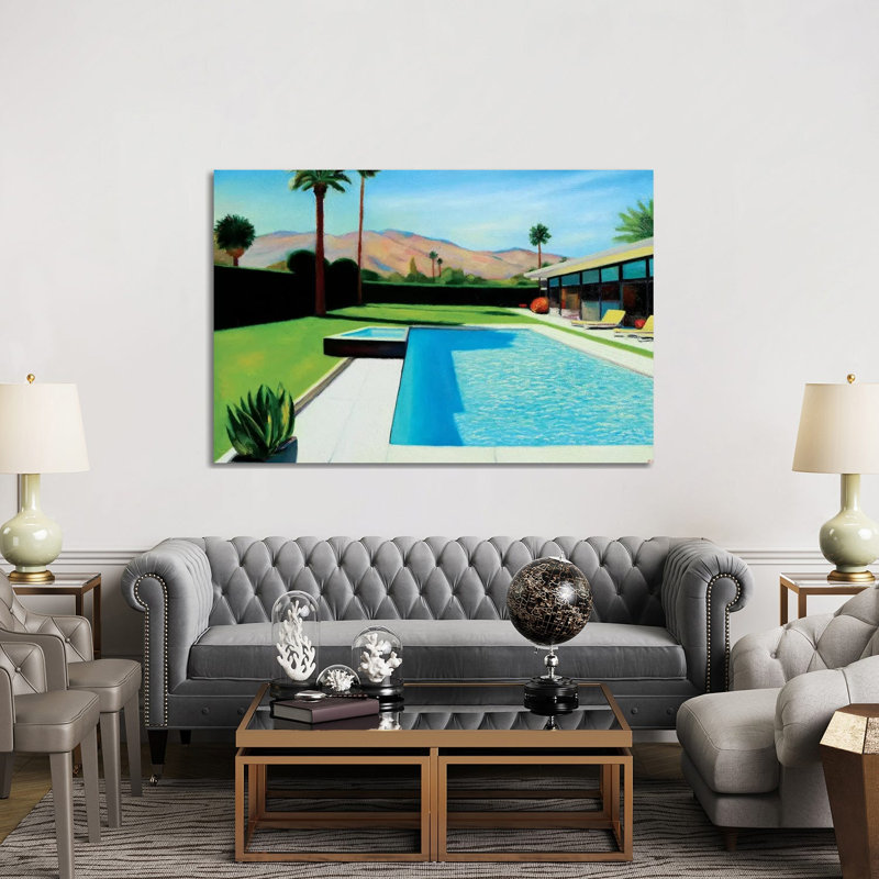 Palm Springs Monday 1 Piece Wall Art on Canvas, 101.6 cm H x 152.4 cm W x 3.175 cm D, Does Not Apply