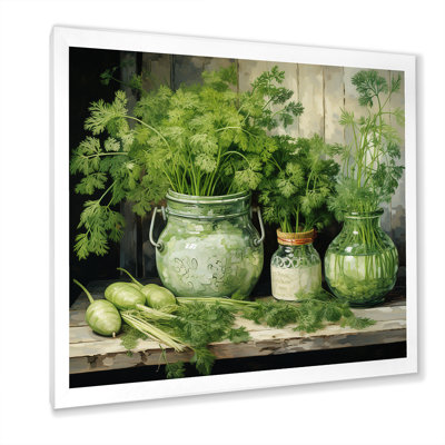 Herbes de poterie délices 3 - art mural herbes