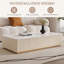 Table basse beige en faux marbre-2077818861
