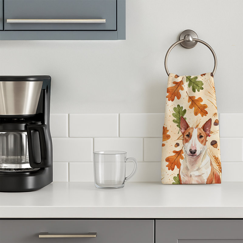 Serviette de cuisine tricolore Sheltie, Bull terrier rouge et blanc