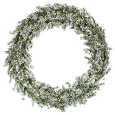 Faux Lighted Pine 60'' Wreath