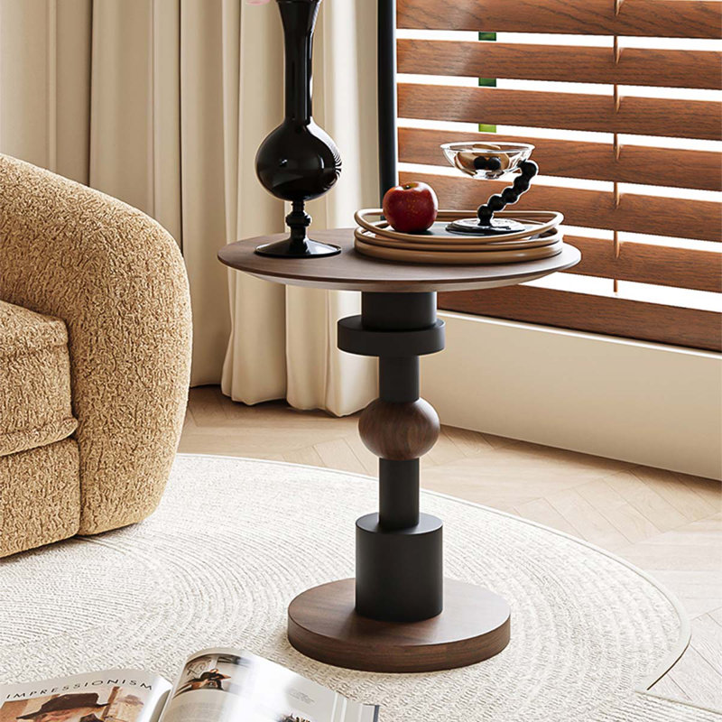 Retro Solid Wood Side Table