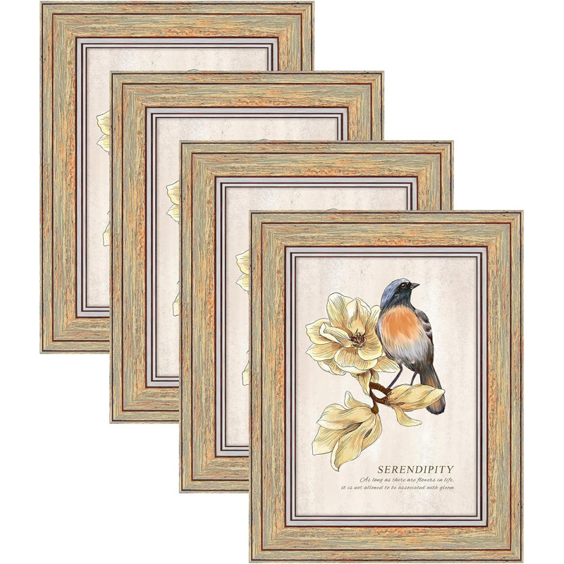 5x7 Brown Picture Frames Set Of 4